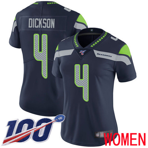Seattle Seahawks Limited Navy Blue Women Michael Dickson Home Jersey NFL Football #4 100th Season Vapor Untouchable->seattle seahawks->NFL Jersey